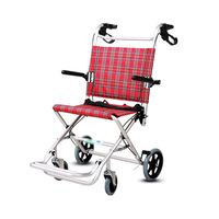 LBYMYB Folding Wheelchair Aluminum Alloy Ultra Light Portable Travel Elderly Trolley Wheelchair