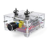 AOSHIKE Fever 6J1 Tube Amplifier Preamp Board HiFi Dual Channel Class A Volume Control Tone Preamplifier Board with Crystal Case