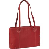 Piel Leather Ladies Computer Tote, Red, One Size