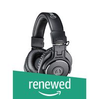 Audio-Technica ATH-M30x Professional Studio Monitor Headphones, Black (Renewed)