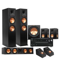 Klipsch RP-280F 5.1.2 Dolby Atmos Home Theater System with Onkyo TX-RZ710 7.2-Ch Network A/V Receiver