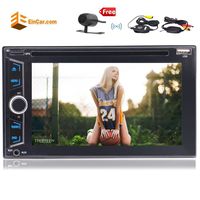 Eincar 2 Din 6.2'' Touch Screen Car Stereo with GPS Navigation Auto HD Radio DVD/CD Player Built-in Bluetooth USB/SD/AUX Port Support Hands-Free Call RDS 1080P Video Play & Free Wireless Rear Camera
