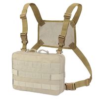 WYNEX Tactical Admin Molle Pouch, Medical EDC EMT Utility Bag Shell Design Attachment Pouches 1000D Nylon Hiking Belt Bags Waterproof Harness (Khaki)