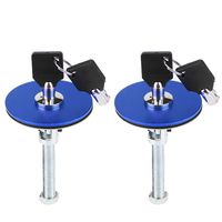 Acouto Car Hood Lock Pin, Aluminum Alloy Universal Engine Hood Lock Key Pin Kit(Blue)