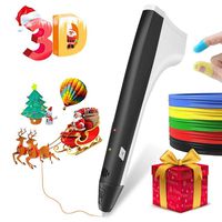 3D Print Pen,Smart 3D Pen Set for Kids with Free Refill Filaments - Intellectual Toy for Boys & Girls, Age 6 & Up DIY & Design Crafting(Black)