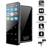 MP3 Player with Bluetooth 4.2, Music MP3 Player with FM Radio and Speaker, 16GB HiFi Lossless Sound, Touch Button, Support up to 128GB with Earphone