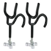DasMarine 25 Degree 4" Wire Form Rod Holder with 3/8-Inch Stem One Position PVC Dipped (2 Pack)