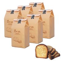 30pcs Kraft Food Packaging Paper Bread Loaf Bakery Bag Paper Snack Bags with Front Window
