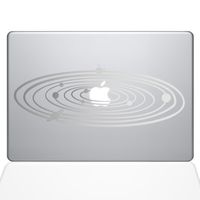 The Decal Guru 2067-MAC-13P-S Solar System Decal Vinyl Sticker, Silver, 13" MacBook Pro (2015 & Older)