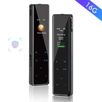 Fuhuim Digital Voice Recorder,with Dual Microphones Portable 16GB Touch Screen Voice Activated Audio Recorder,Password Lock Screen/A-B Repeat/1536kbps Stereo HD Audio for Lectures/Interviews/Class