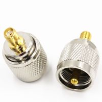 2pcs UHF Male PL259 PL-259 Plug to SMA Female Jack RF Adapter Connector High Quality Ships from USA