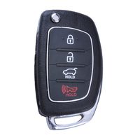 Uncut Blade Flip Entry Keyless Remote Key Shell Fob Key case 4 Buttons fit for 2013 2014 Hyundai Santa Fe 2013 2014 Santa Fe 4-door