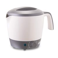 Dash DMC100GY Express Electric Cooker Hot Pot with Temperature Control for Noodles, Rice, Pasta, Soups, Boiling Water & More, 1.2L, Gray