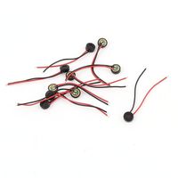 uxcell 10pcs 4mm x 1.5mm Mini Electret Microphone Condenser Pickup w Lead