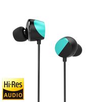 TUNAI Drum Hi-Resolution Audiophile in-Ear Earbud Headphones - Powerful Bass and Lively Sound Stage with Improved Noise Isolation; Comfortable for Workout, Running and Great for Gaming (Turkish Blue)