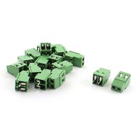 uxcell 15Pcs HG129-5.08 2Pins 5.08mm Screw Terminal Barrier Blocks 300V 20A