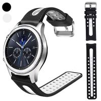 Nigaee 20mm Watch Band Soft Silicone Replacement Bands Quick Release Sport Watch Straps with Breathable Holes for Samsung Galaxy Smartwatch (42mm)/Galaxy Watch Active (40mm) Men Women,Black&White