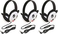 Califone 2810-PA Listening First Stereo Headphone, Panda Motif - Pack of 3