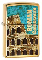 Zippo Roman Colosseum High Polish Brass Pocket Lighter