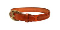 Perri's Lg Chestnut/Brown Leather Overlay Dog Collar