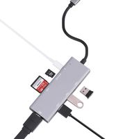 HDE USB-C Hub for iPad Pro 2018 (11" and 12.9" Models) 7-in-1 4K HDMI USB 3.0 (2X) SD and Micro SD Card Reader with USB Type C Power (PD) Pass Through (Deep Space Gray)