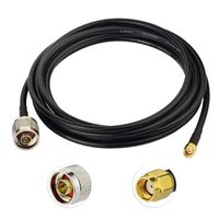 wlaniot N to RP-SMA Cable N Male to RPSMA Male Connector with Low Loss RG58 Coaxial Cable for Ham Radio WiFi Router Yagi Antenna Extension Cable 10Ft