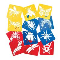 Fun Express - Big Bug Stencils - Stationery - Office Supplies - Classroom Supplies - 12 Pieces