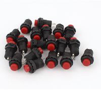 uxcell AC 250V/1.5A 125V/3A Cap SPST Latching Round Push Button Switch 20 Pcs