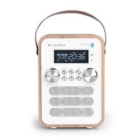 InstaBox i10 Multi-Functional Retro Wooden Wireless Bluetooth Speaker with Handle, Portable FM Radio with Old Fashioned Classic Style, Strong Bass Enhancement, Micro SD/TF Card & Remote Control