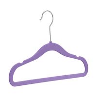 AmazonBasics Kids Velvet Non-Slip Clothes Hangers, 30-Pack, Purple
