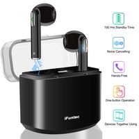 Wireless Earbuds Stereo Bluetooth Headphones with Charging Case Mini in-Ear Earphones Built-in Mic Noise Canceling Sweatproof Sports Wireless Headphone Bluetooth Earbud