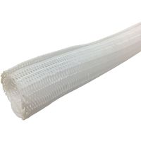 Electriduct 3/4" Hook Self Closing Braided Wrap Sleeving - 25 Feet - White