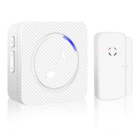 BO YING Door Chime, 600ft Operating Range 52 Chimes 4 Adjustable Volume with LED Indicators, Wireless Door Open Chime for Home Security/Office/Store,1 Plug-in Receiver & 1 Magnetic Door Alarm Sensor