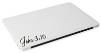 Laptop MAC - John 3:16 Religious Apple MacBook Funny Decal - Matte Black Skins Stickers