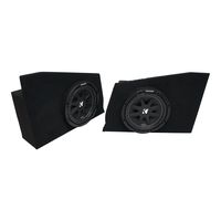 Compatible with 2010-2015 Chevy Camaro Coupe Rear Side Kicker Comp C10 Dual 10" Sub Box Enclosure - Final 2 Ohm