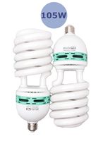 Fovitec - 2x 105 Watt Daylight Fluorescent Light Bulb for Video & Photography - [2 Pack][105 W][CFL][90+ CRI][5500K Full Spectrum]