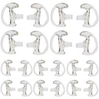 KENMAX Replacement Earmould Earbud Earpiece Clear White Medium for Two-Way Radio Coil Tube Audio Kits (Pair of 5)