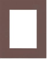 10 11x14 Brown Picture Mats with White Core, Bevel Cut for 8x10 Pictures