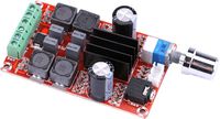 Yeeco Audio Amplifier Board, Dual Channel 50W+50W Digital Power Amplifier Board DC 9-25V 15V 20V 24V Car Audio Stereo AMP Module with Volume Knob and 3.5MM Audio Input for Audio System DIY Speakers