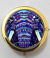 BlackKey Elephant Animal 3-Compartment Decorative Pocket Gift Box Case Organizer for Pill, Color 2 -1896