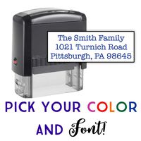 Custom Stamp - 20 Font Options - Self-Inking Address Stamp - Up to 3 Lines
