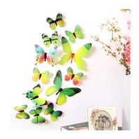 AKIWOS 12pcs 3D Butterfly Wall Stickers, Pink Blue Removable Mural Stickers Art Decor for Classroom Kids Girl Boy Baby Bedroom