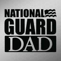 National Guard Dad Flag Vinyl Decal Sticker | Cars Trucks Vans Walls Laptops Cups | Black | 5.5 X 4.5 Inch | KCD1713B