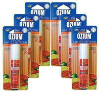 Ozium OZ-62 Citrus Scent 6 Pack Smoke & Odor Eliminator Car & Home Air Sanitizer/Freshener, 0.8oz Spray, 6 Pack