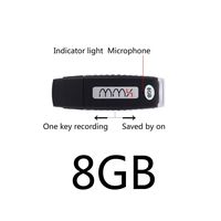 Digital Voice Recorder Mini Voice Recorder with 8GB USB Flash Drive/96 Hours Recording Capacity Small Audio Dictaphone for Meetings and Transfer Files 128Kbps