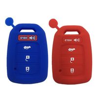 Ezzy Auto Red and Blue Silicone Key Fob Case Key Cover Jacket Holder Protector fit for 2013-2017 Honda Accord Sports