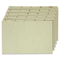 Globe-Weis Pressboard Vertical Guides, Legal Size, A-Z Index, 25 per Set (95PX2425)
