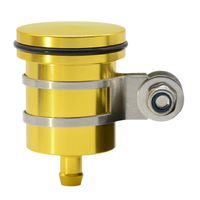 CNC Aluminum Oil Cup Front or Rear Brake Fluid Reservoir For Honda CBR 125R 150R 250R 300R 400R 500R 600F 600RR 900RR 1000F 1000RR 1100XX Super Blackbird CB1000R -Gold