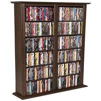 Media Storage Tower-Regular Double Walnut