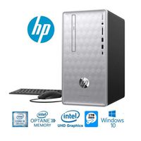 HP Pavilion 590 Desktop Computer, Intel 6 Cores i5-8400, 2.8GHz up to 4GHz, 8GB RAM + 16GB Intel Optane Memory, 1TB HDD, DVD, Bluetooth 4.2, USB 3.1, HDMI, 802.11ac, Windows 10 (Renewed)